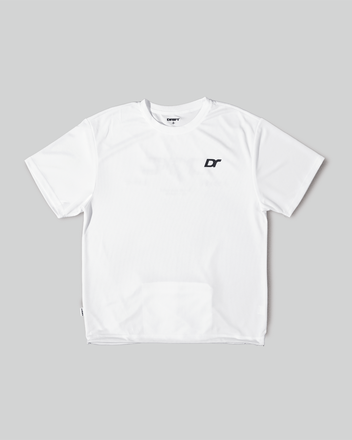 White Mesh Drawcord Tee